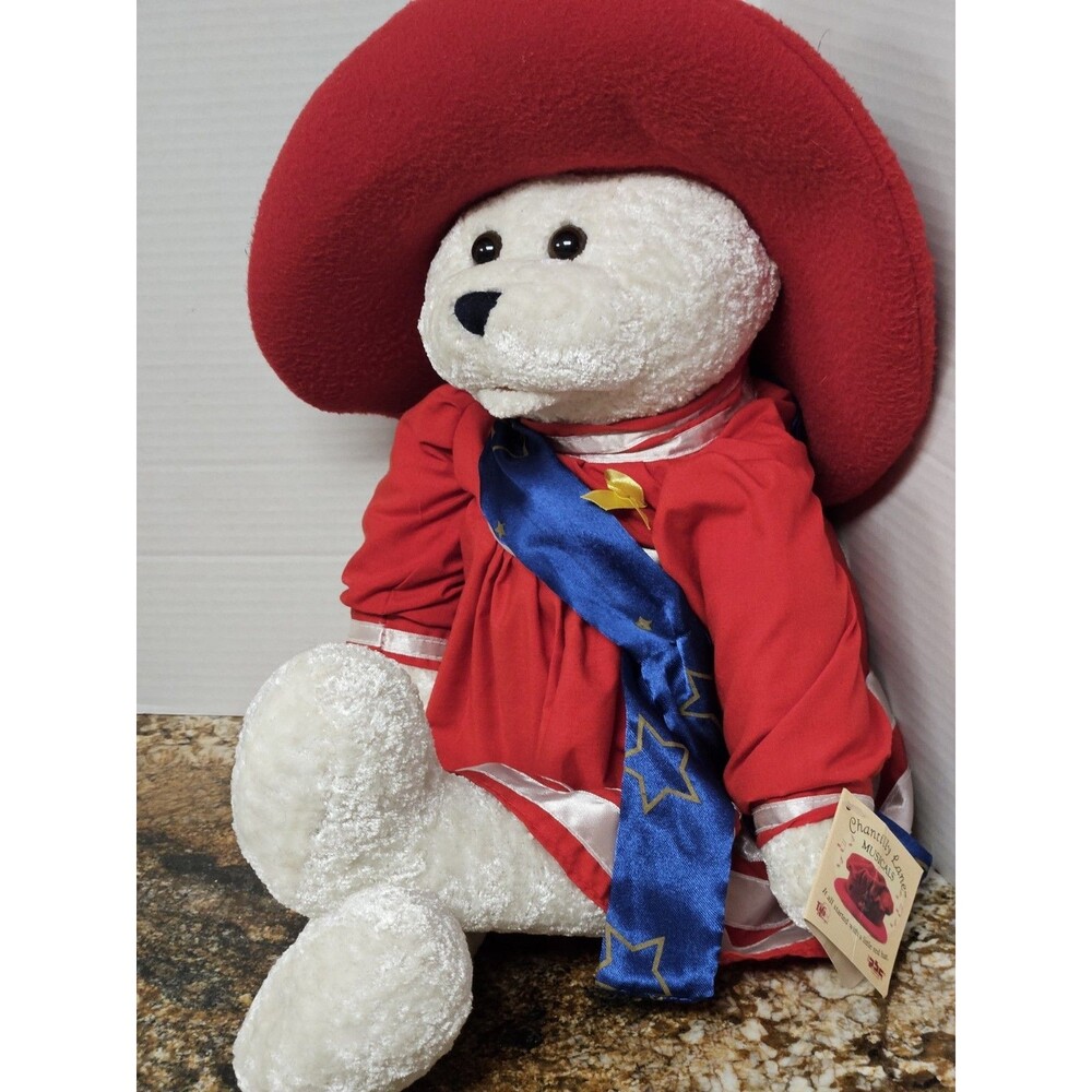 Vintage Chantilly Lane Patriotic Bear Betsy Sings God Bless America Works Great